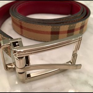 Burberry Reversible Haymarket Check Belt